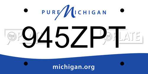 945ZPT Michigan License Plate