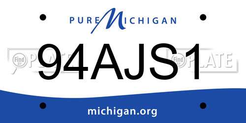 94AJS1 Michigan License Plate