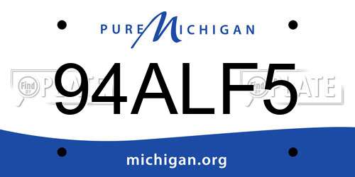 94ALF5 Michigan License Plate