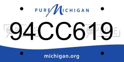 94CC619 Michigan License Plate