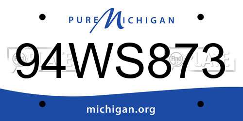 94WS873 Michigan License Plate