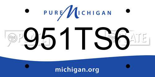 951TS6 Michigan License Plate