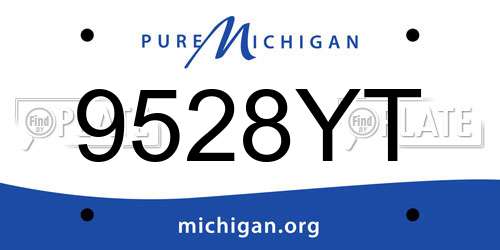 9528YT Michigan License Plate