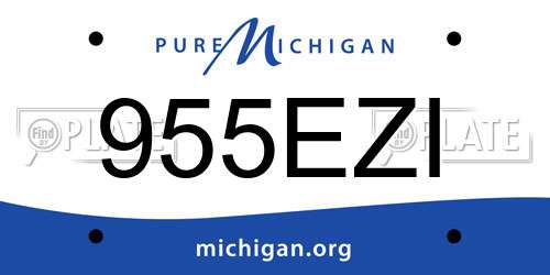 955EZI Michigan License Plate