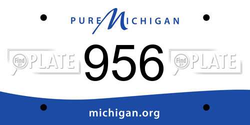 956 Michigan License Plate