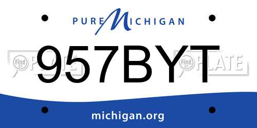 957BYT Michigan License Plate