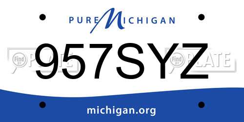 957SYZ Michigan License Plate