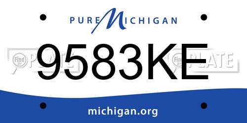 9583KE Michigan License Plate