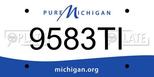 9583TI Michigan License Plate