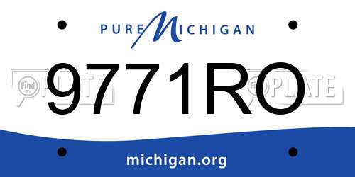 9771RO Michigan License Plate