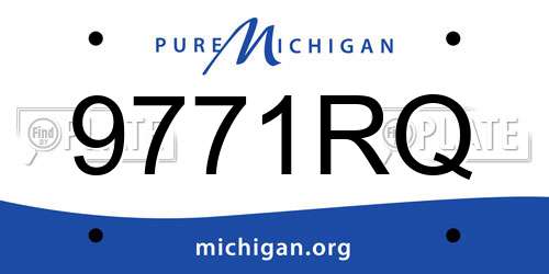 9771RQ Michigan License Plate