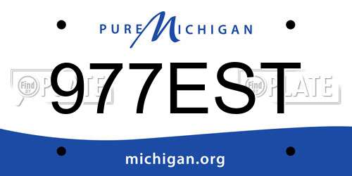 977EST Michigan License Plate