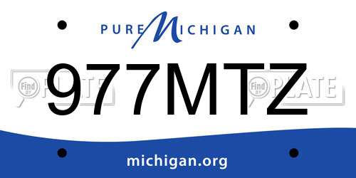 977MTZ Michigan License Plate
