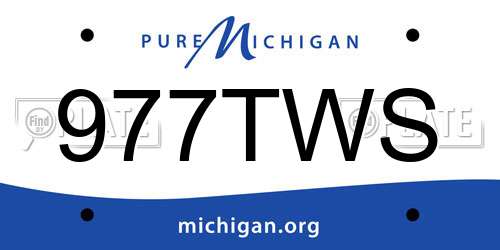 977TWS Michigan License Plate