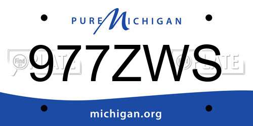977ZWS Michigan License Plate