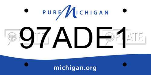 97ADE1 Michigan License Plate