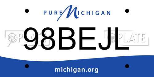 98BEJL Michigan License Plate
