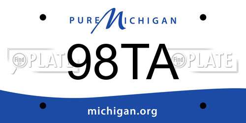 98TA Michigan License Plate