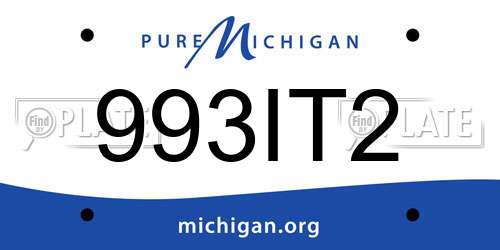 993IT2 Michigan License Plate