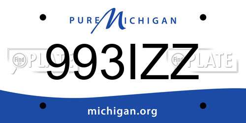 993IZZ Michigan License Plate