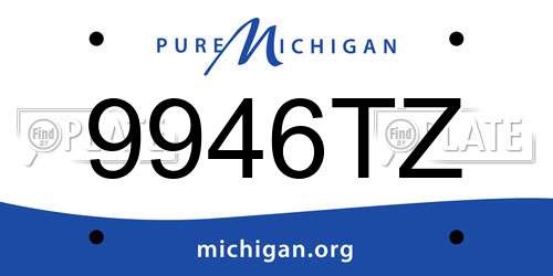 9946TZ Michigan License Plate