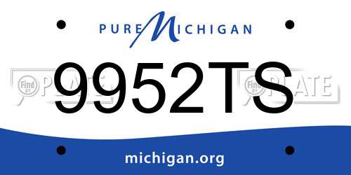 9952TS Michigan License Plate
