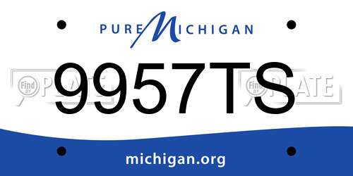 9957TS Michigan License Plate