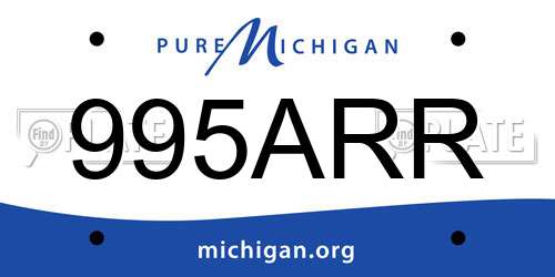 995ARR Michigan License Plate