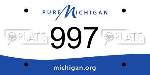 997 Michigan License Plate