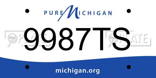 9987TS Michigan License Plate