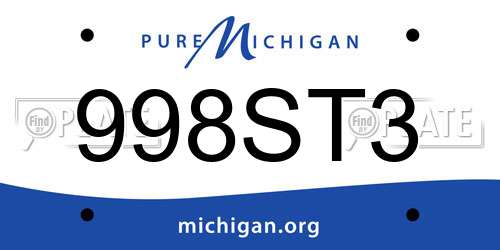 998ST3 Michigan License Plate