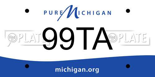 99TA Michigan License Plate