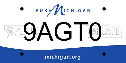 9AGT0 Michigan License Plate