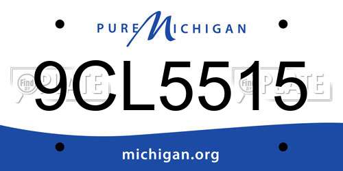 9CL5515 Michigan License Plate