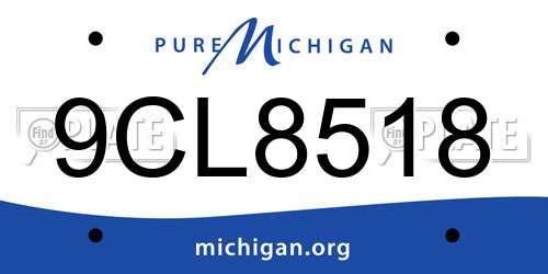 9CL8518 Michigan License Plate