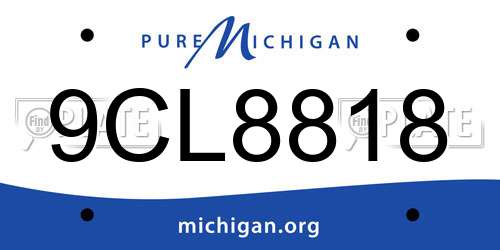 9CL8818 Michigan License Plate