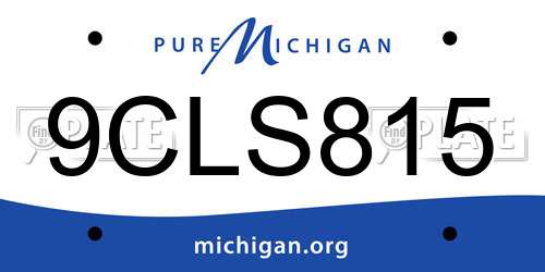 9CLS815 Michigan License Plate