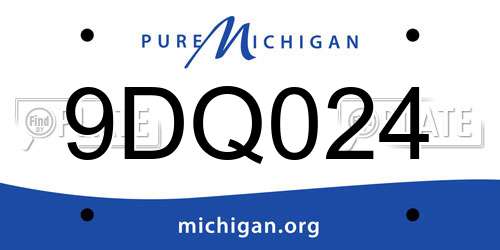 9DQ024 Michigan License Plate