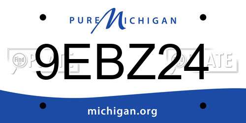 9EBZ24 Michigan License Plate