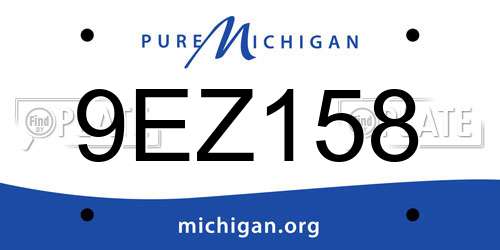 9EZ158 Michigan License Plate
