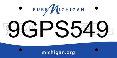 9GPS549 Michigan License Plate