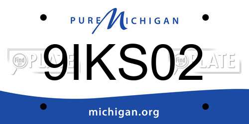 9IKS02 Michigan License Plate