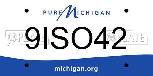 9ISO42 Michigan License Plate