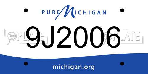 9J2006 Michigan License Plate