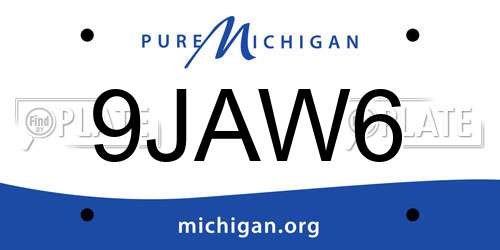 9JAW6 Michigan License Plate