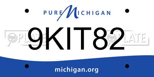 9KIT82 Michigan License Plate