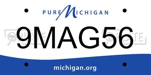 9MAG56 Michigan License Plate