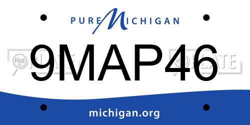 9MAP46 Michigan License Plate