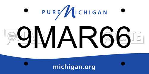 9MAR66 Michigan License Plate