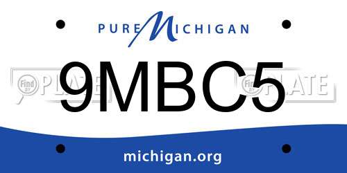 9MBC5 Michigan License Plate